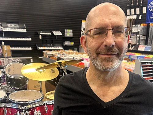 Edward VanLandeghem, music instructor at Music Land in Bel Air, MD
