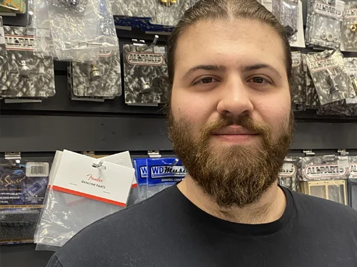 Matt Hooper, music instructor at Music Land in Bel Air, MD
