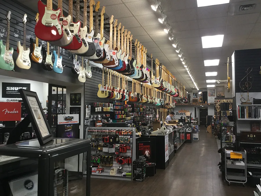 Inside the Music Land store